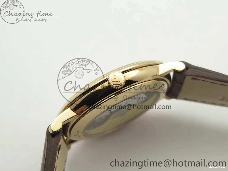 0824 Villeret 6651 RG ZF 1:1 Best Edition White Dial On Brown Leather Strap A ComfortFit 8097